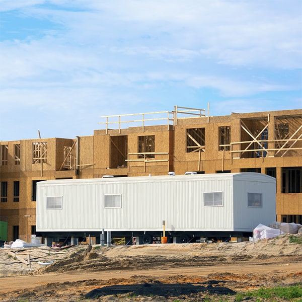 our construction site office trailers are equipped with heating and air conditioning for comfort in any weather